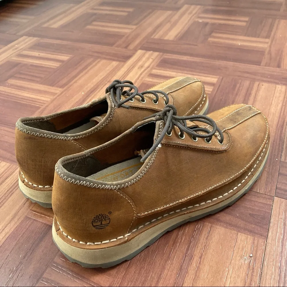 Timberland Smart Comfort Leather Oxford Shoes Men’s 8M Brown Waterproof